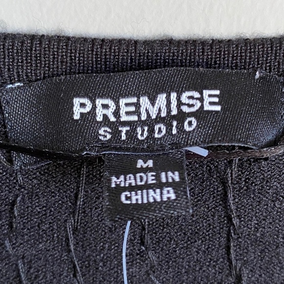 Premise Studio NWT Women's Faux Pearl Embellished Long Sleeve Open Cardigan M‎ - Picture 2 of 12